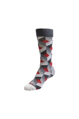 NZ Sock Co. Men's Hexagonal NuYarn Health Sock Red
