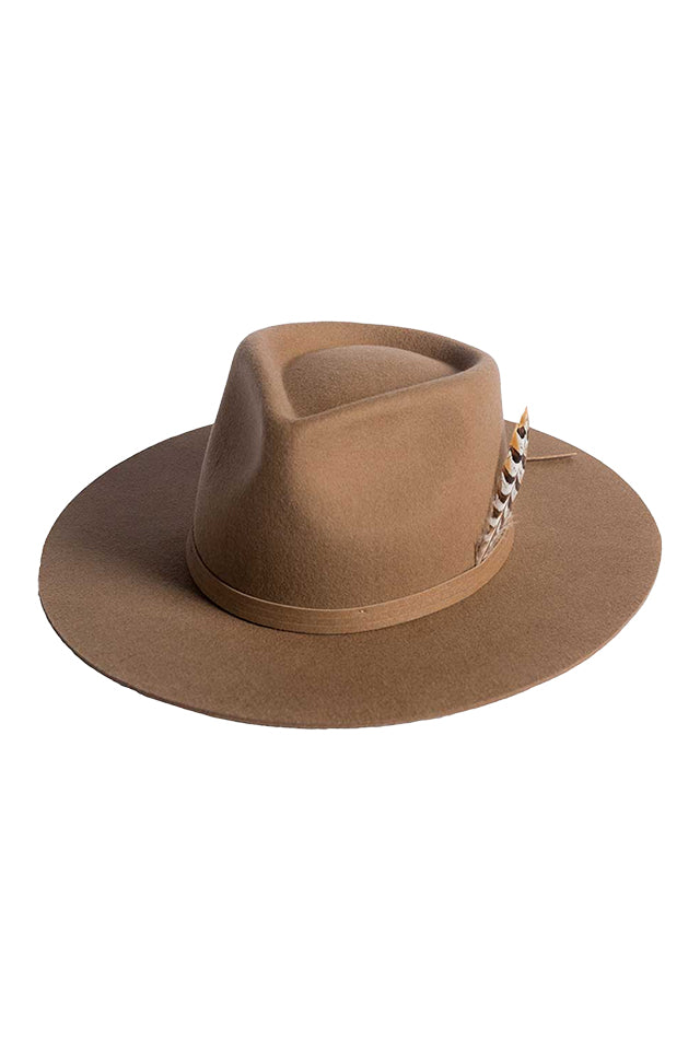 Me & The Brave Don Wide Brim Fedora Latte