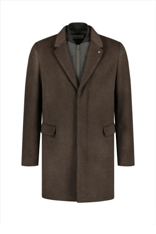 Dstrezzed 101396 Coat Wool Melange Fallen Rock 