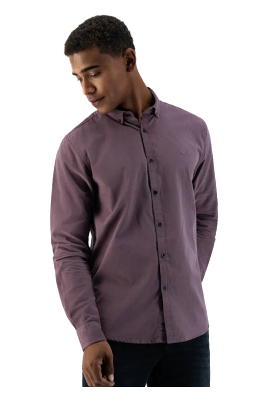 Dstrezzed 303622 Button Down Shirt Babycord Mauve 