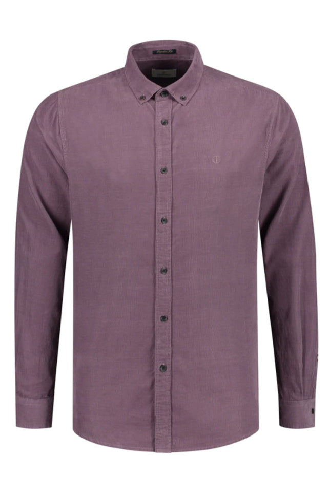 Dstrezzed 303622 Button Down Shirt Babycord Mauve 