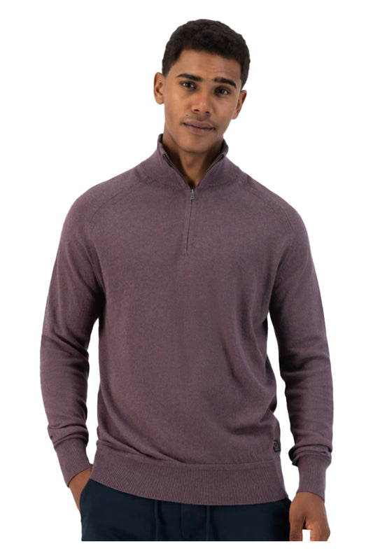 Dstrezzed Skipper Half Zip Sweater Mauve 