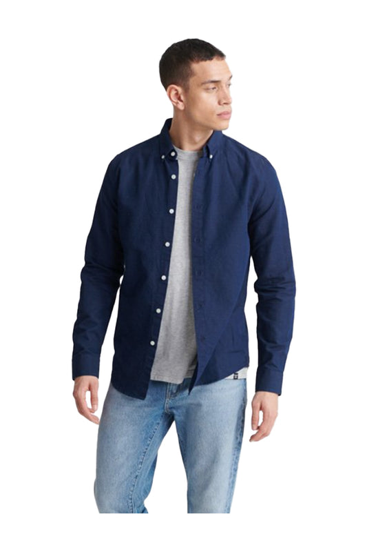 Superdry Edit Linen Shirt Indigo