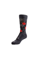 F672 NZ Sock Co Hexagonal NuYarn Health Socks Black