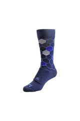F672 NZ Sock CO Hexagonal NuYarn Health Socks Navy