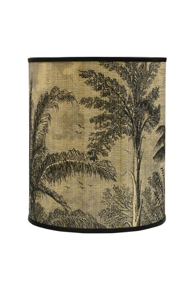 FY492 Maytime Sketched Palms Bamboo Lightshade