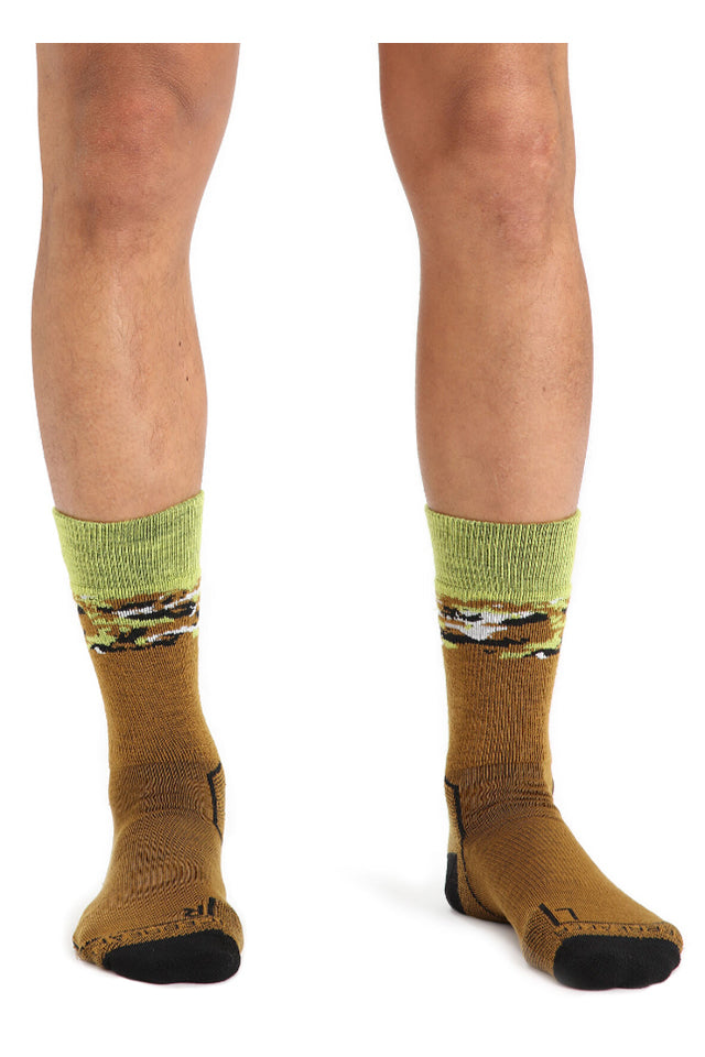 Icebreaker IB0A56GH Mens Hike+ Medium Crew Sedimentary Socks Clove 