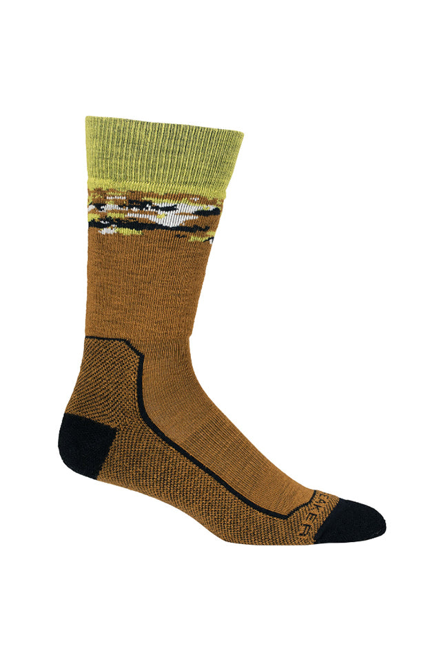 Icebreaker IB0A56GH Mens Hike+ Medium Crew Sedimentary Socks Clove 