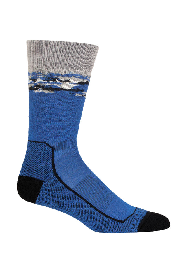 Icebreaker IB0A56GH Mens Hike+ Medium Crew Sedimentary Socks Lazurite 