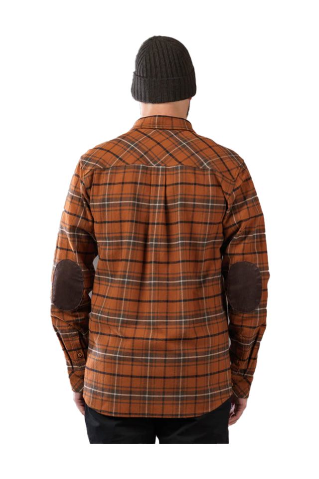 JAF1241 Just Another Fisherman Flanagan Flannel Shirt Rust Brown Check