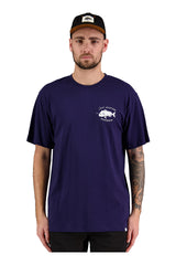 JAF1356 Just Another Fisherman Snapper Logo Tee Navy 