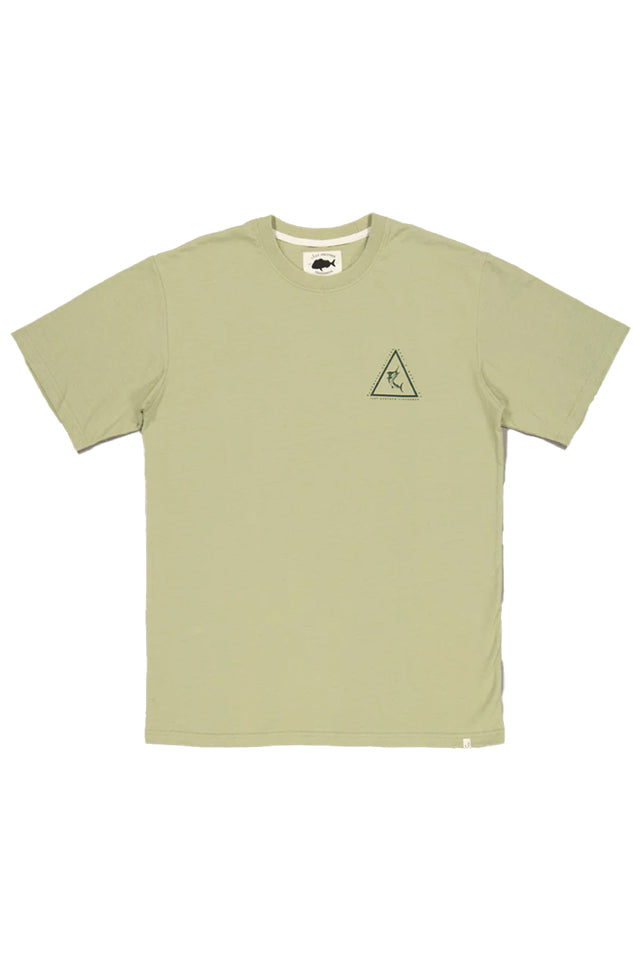 JAF1364 Just Another Fisherman Angled Marlin Tee Moss 