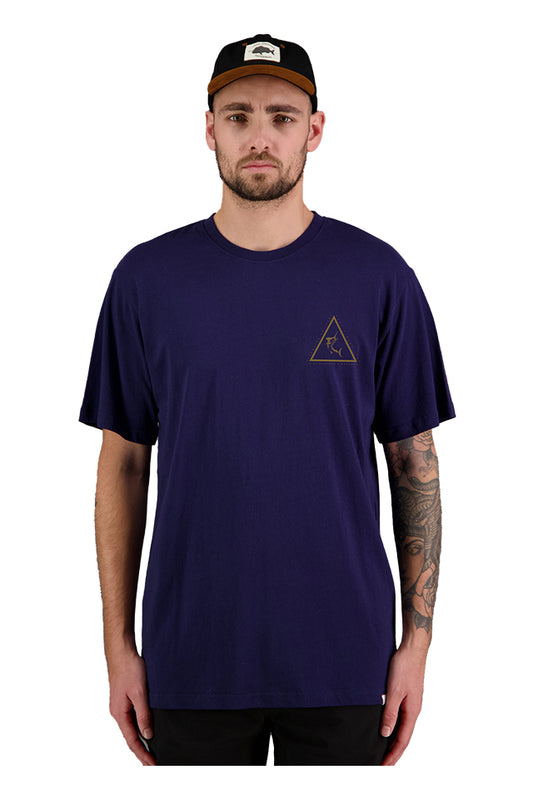 JAF1364 Just Another Fisherman Angled Marlin Tee Navy 