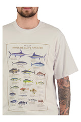 JAF1367 Just Another Fisherman Home of Salty Anglers Tee Antique White 