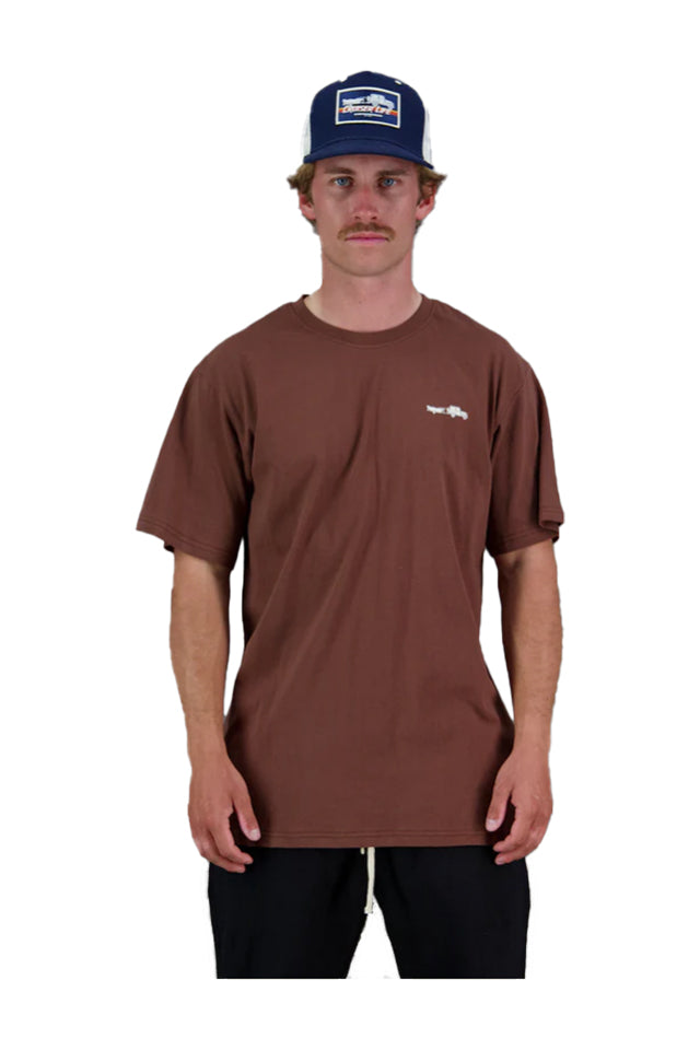 Just Another Fisherman JAF1460 Cruiser Life Tee Brown Snow White 