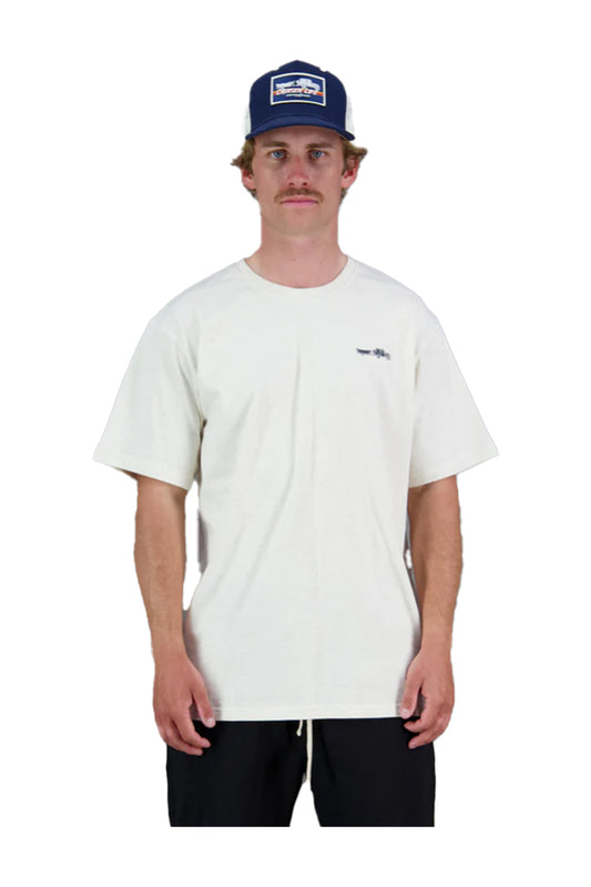 Just Another Fisherman JAF1460 Cruiser Life Tee Oatmeal Navy 