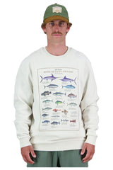 Just Another Fisherman JAF1470 Home of the Salty Anglers Crew Antique White 