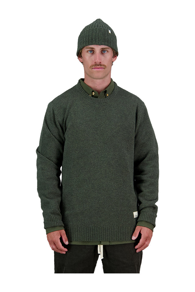 Just Another Fisherman JAF1491 Merino Sea Crew Sweater Thyme 