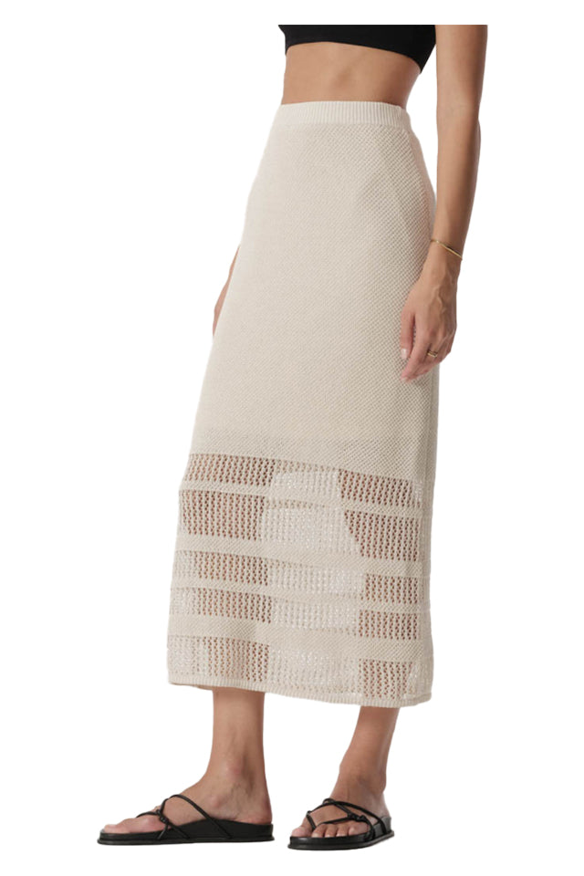 K31620 Elka Collection Rivera Crochet Skirt Ivory 
