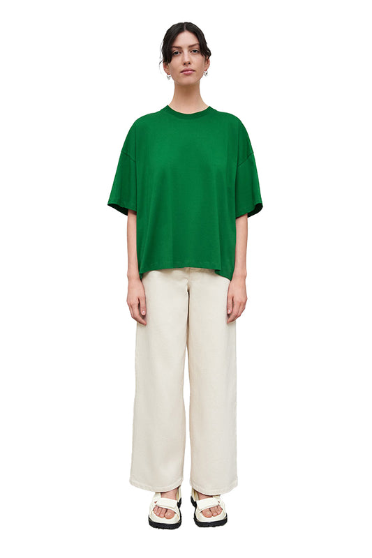 KTB002 Kowtow Oversized Boxy Tee Evergreen 