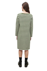 KTB099 Kowtow Breton Dress Deep Green Stripe 