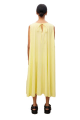 Kowtow Canopy Dress Lemon Yellow Sleeveless Midi 