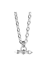 Arrow Fob Chain Necklace, Karen Walker, Sterling Silver Arrow Fob Chain Necklace 