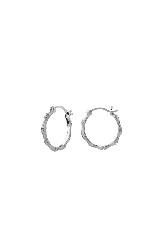 Bamboo Hoops, Karen Walker, Sterling Silver Bamboo Hoops