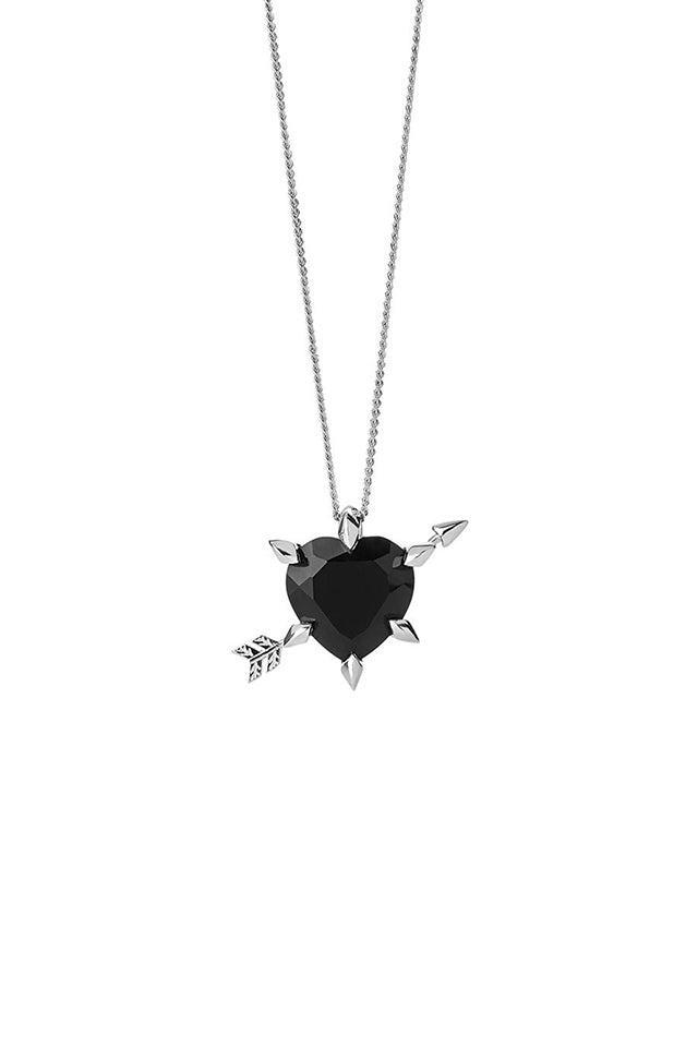 KW418PN Karen Walker Cupid's Arrow & Heart Necklace Sterling Silver