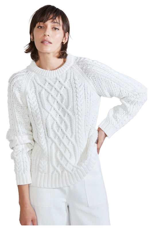 Laing LN0101 Vivian Cable Knit Chalk 