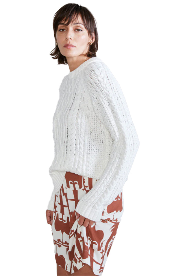 Laing LN0101 Vivian Cable Knit Chalk