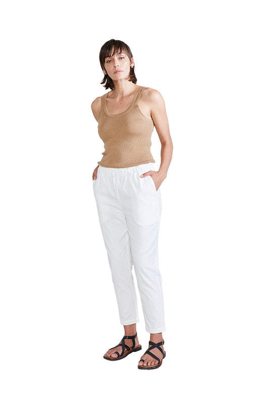 Laing LN0112 Stella Drawstring Pant White 