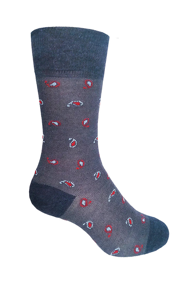 Lorenzo Uomo B401299 Small Paisley Sock Navy