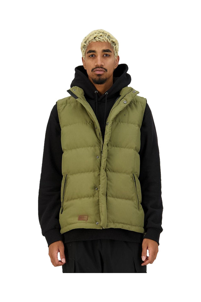 Huffer Men's Classic Down Vest Military 