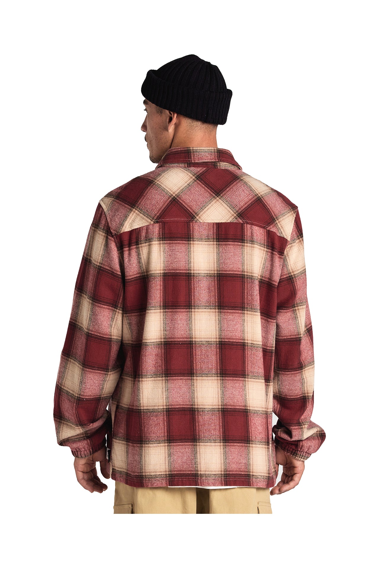 Huffer 9 to 5 Check Shacket Red/Tan