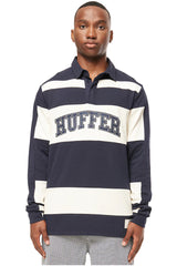 MSH31S2701 Huffer U of H Grand Rugby Navy Cream 