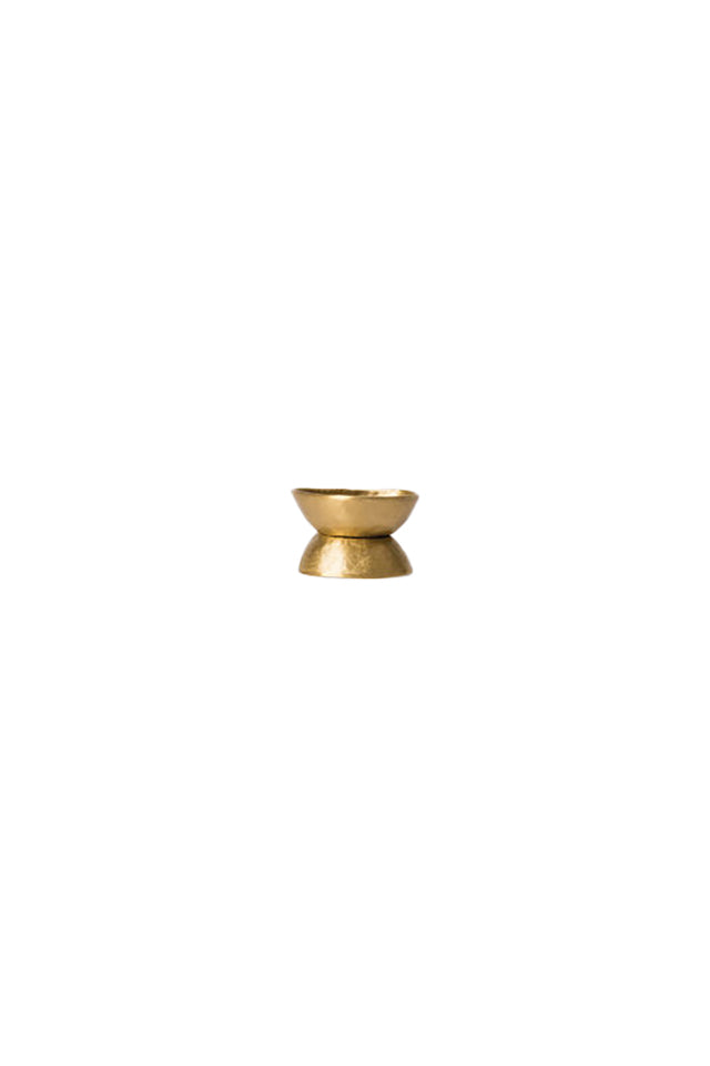 MSI0047 Citta Pebble Candle Holder Brass