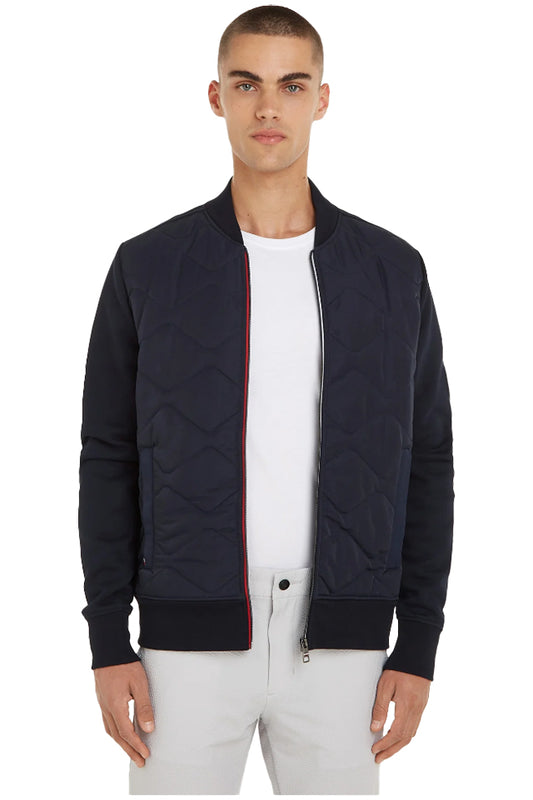 MW0MW30010 Tommy Hilfiger Mix Media Bomber Jacket Desert Sky 