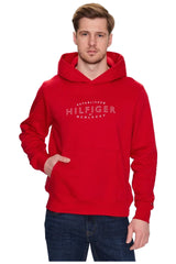 MW0MW30013 Tommy Hilfiger Curve Logo Hooded Sweatshirt Primary Red 