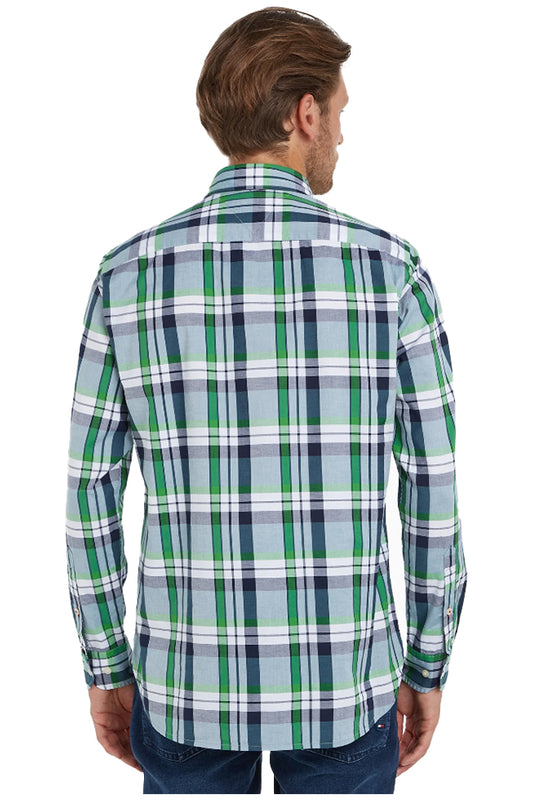 MW0MW30683 Tommy Hilfiger Soft Tartan Shirt Frosted Green Multi 