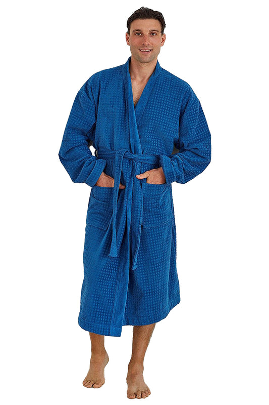 Baksana Mens Fabian Robe Blue