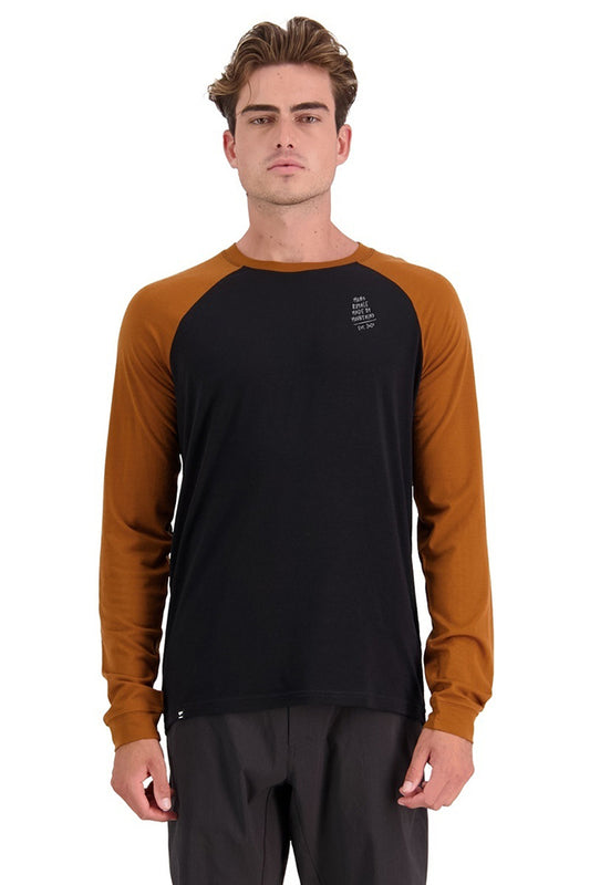 Mons Royale 100497-1190 Mens Icon Raglan Black Copper 