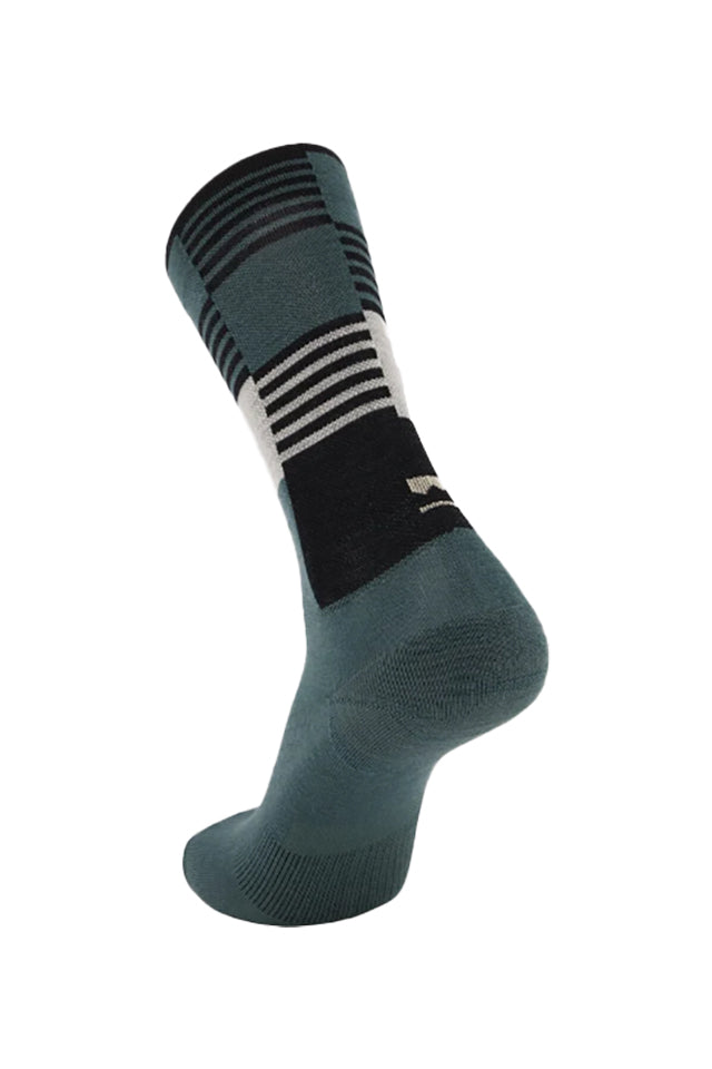 Mons Royale 300553-1206 Unisex Atlas Crew Sock Burnt Sage Check 