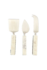 NL25644 Nel Lusso Blanco Cheese Knife Set Marble