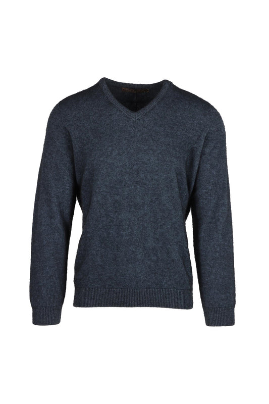 Noble Wilde Oxford V-Neck Sweater Neptune