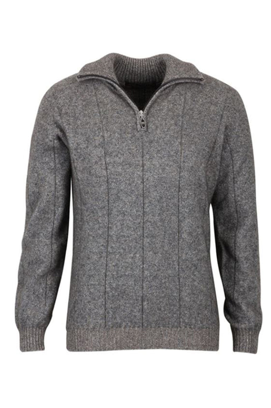 Noble Wilde Javelin Zip Neck Sweater Pumice