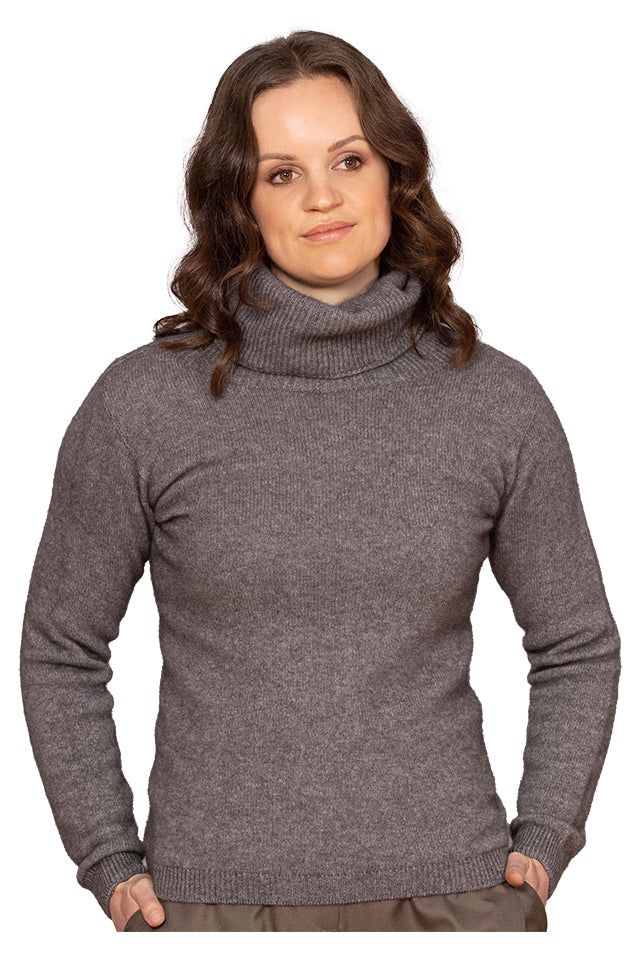 NW3172 Noble Wilde Polo Neck Sweater Shale