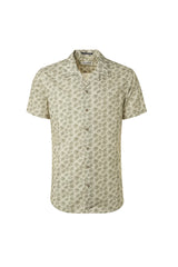 No Excess 15460330 Resort Collar Allover Print Shirt Dusty Green 