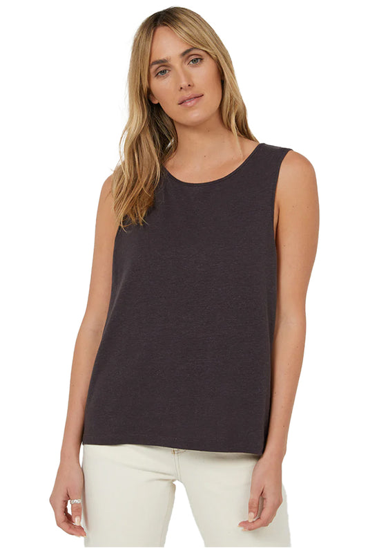 Outland Denim C30502 Slouchy Hemp Tank Charcoal 