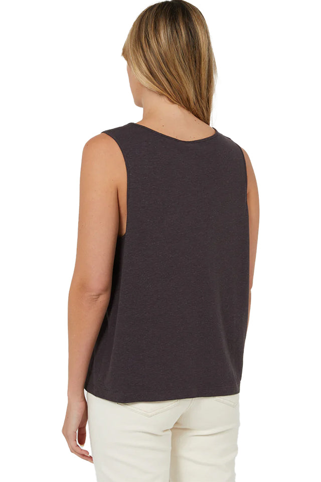 Outland Denim C30502 Slouchy Hemp Tank Charcoal 